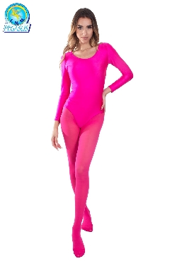 BODY DANZA IN LYCRA MANICA LUNGA FUCSIA DONNA